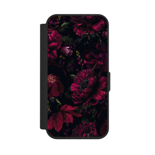 Apple iPhone 15 Pro NIVOflip Dunkle Rote Blumen Liebe