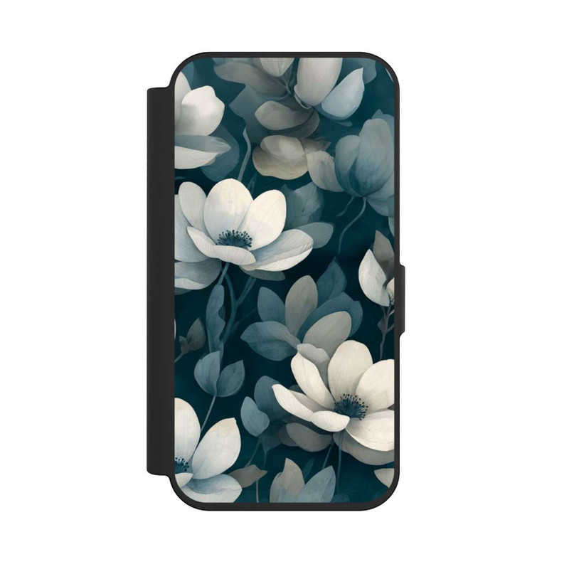 iPhone 15 Pro NIVOflip Negative Flower Petrol White with AI