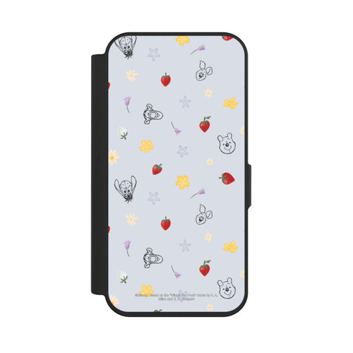 Apple iPhone 15 Pro NIVOflip Winnie Puuh und Freunde Erdbeer Muster Blau