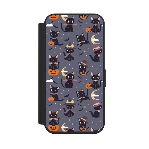 Apple iPhone 15 Pro NIVOflip Cute Halloween Witch Cats and Pumpkins
