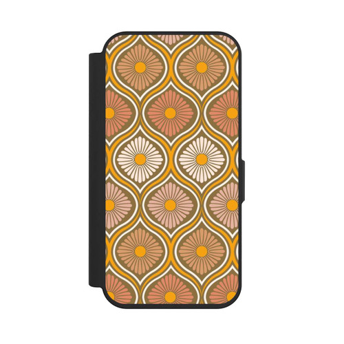 Apple iPhone 15 Pro NIVOflip Groovy 70s Retro Mid-Century Daisy Flowers