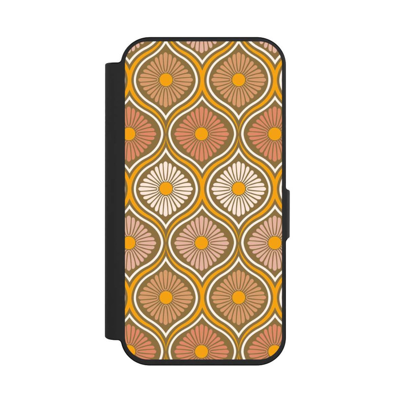 iPhone 15 Pro NIVOflip Groovy 70s Retro Mid-Century Daisy Flowers