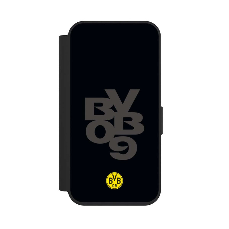 iPhone 15 Pro NIVOflip BVB09 Grau Schwarz