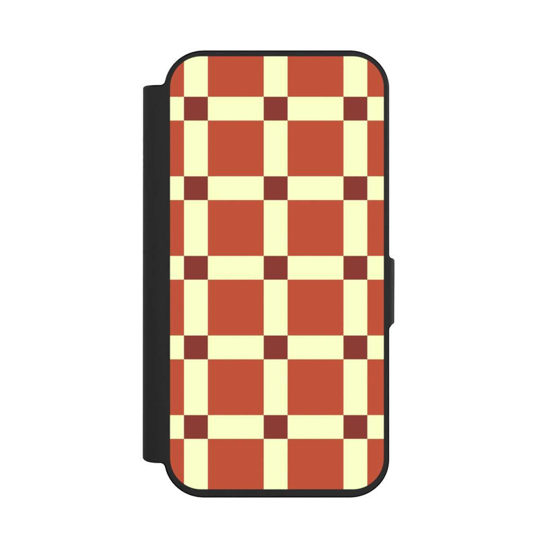 iPhone 15 Pro NIVOflip Big Brown Checked Pattern