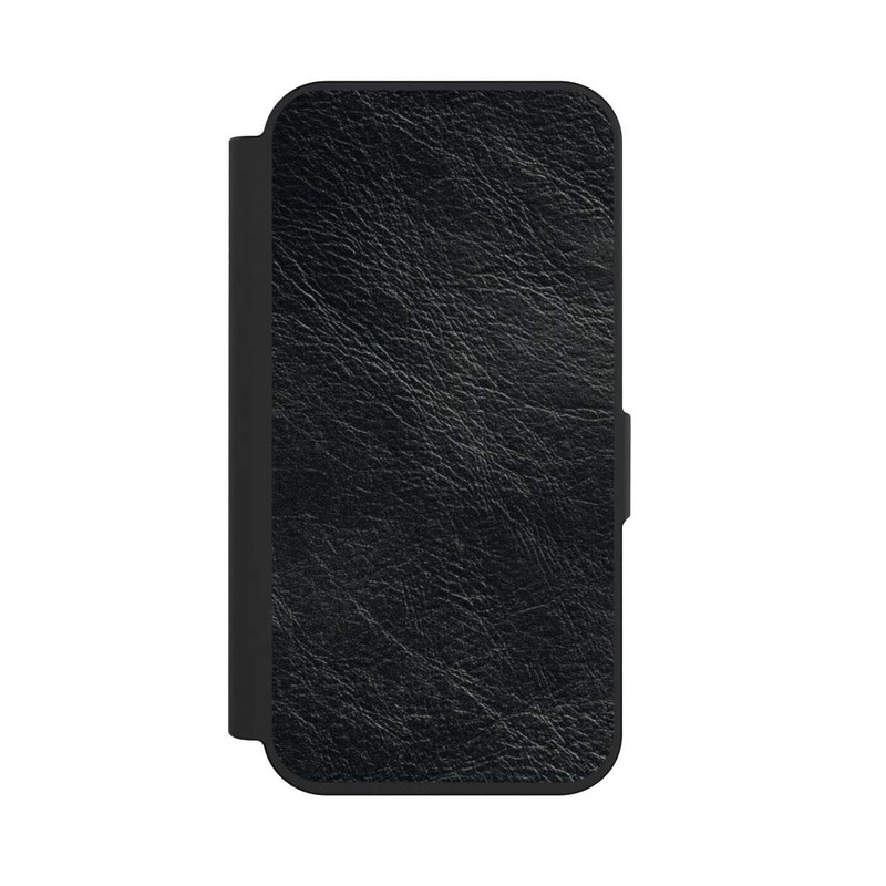 iPhone 15 Pro NIVOflip Schwarzer Lederlook Hintergrund
