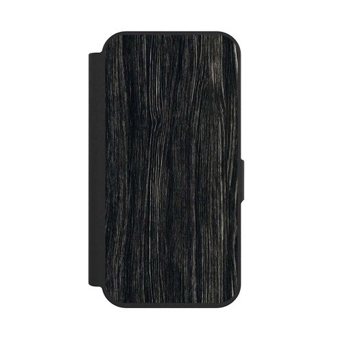 Apple iPhone 15 Pro NIVOflip Dunkle Holzstruktur