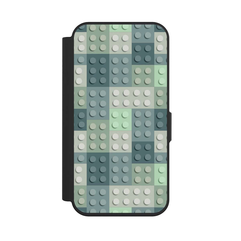 iPhone 15 Pro NIVOflip Grünes Blockmuster