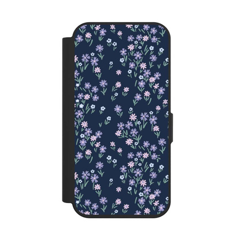 Apple iPhone 15 Pro NIVOflip Dark Blue Floral Theme