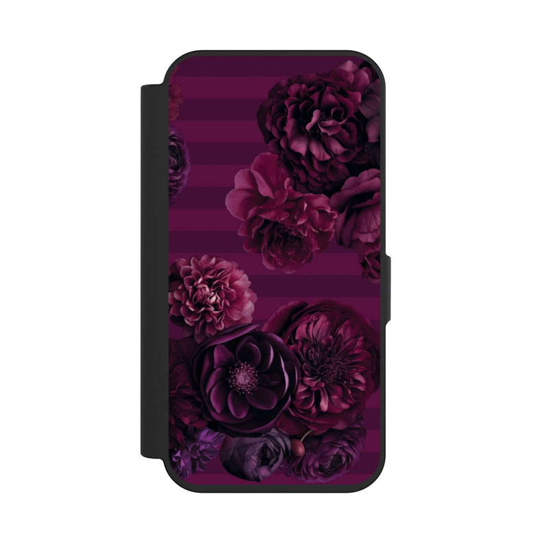 iPhone 15 Pro NIVOflip Majestic Baroque Blossom Dream Burgundy Pink mit KI