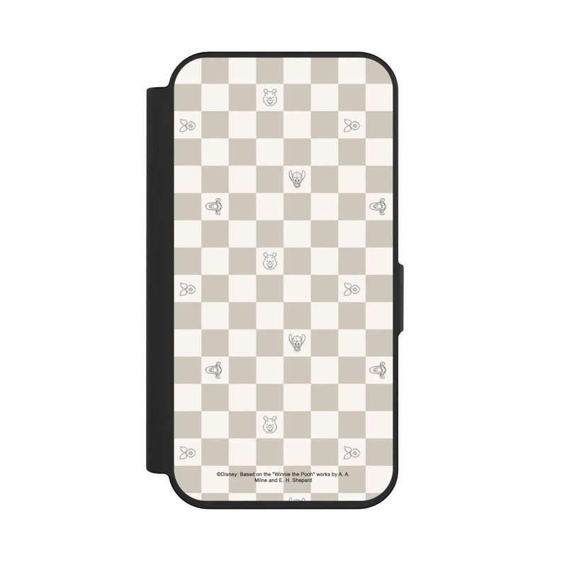 iPhone 15 Pro NIVOflip Winnie the Pooh Checked Pattern Beige