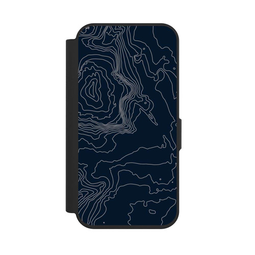 Apple iPhone 15 Pro NIVOflip Berg Höhenlinien Dunkel