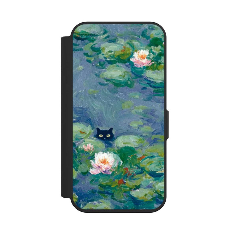iPhone 15 Pro NIVOflip Katze im Teich Gemälde