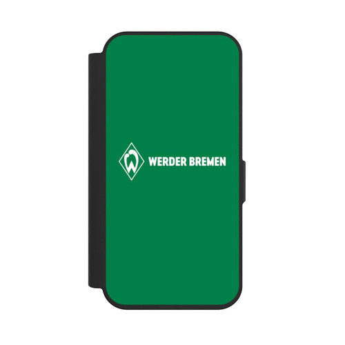 Apple iPhone 15 Pro NIVOflip Werder Bremen Schriftzug Raute Grün