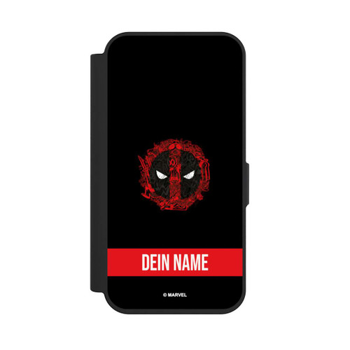 Apple iPhone 15 Pro NIVOflip Deadpool Logo Personalisierbar