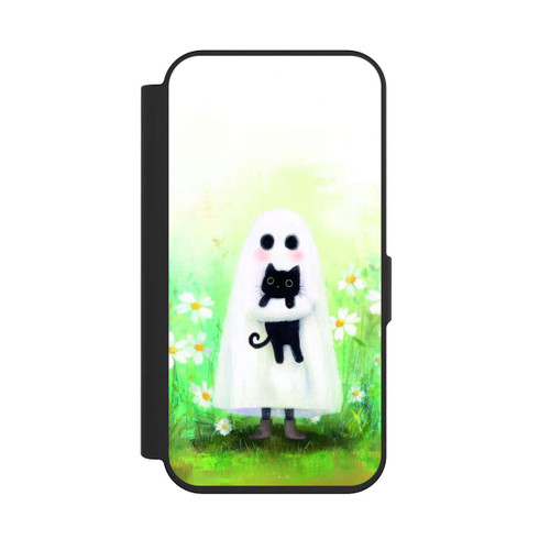 Apple iPhone 15 Pro NIVOflip Geist und Katze Halloween mit KI