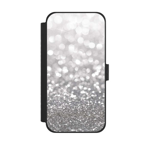 Apple iPhone 15 Pro Max NIVOflip Pluie de Paillettes Argentées Look