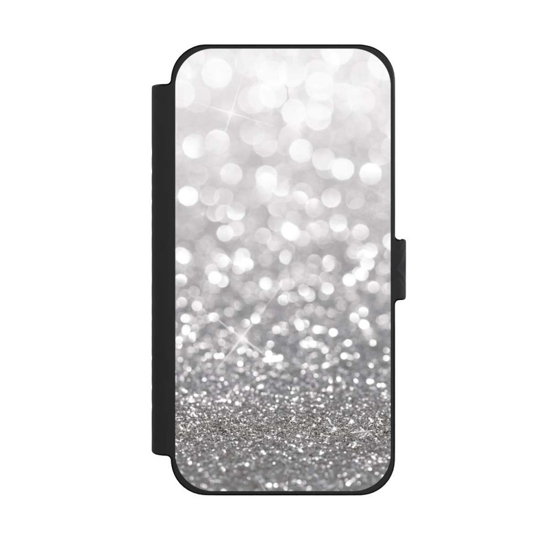 iPhone 15 Pro Max NIVOflip Pluie de Paillettes Argentées Look
