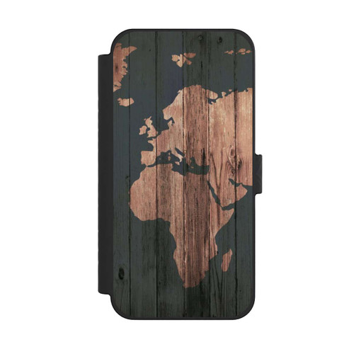 Apple iPhone 15 Pro Max NIVOflip Wooden World Map