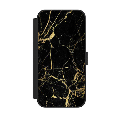 Apple iPhone 15 Pro Max NIVOflip Marbre Noir et Or