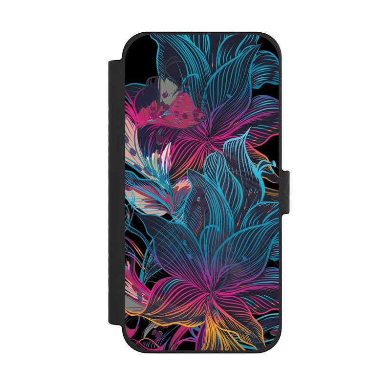 iPhone 15 Pro Max NIVOflip Le pouvoir des fleurs néon