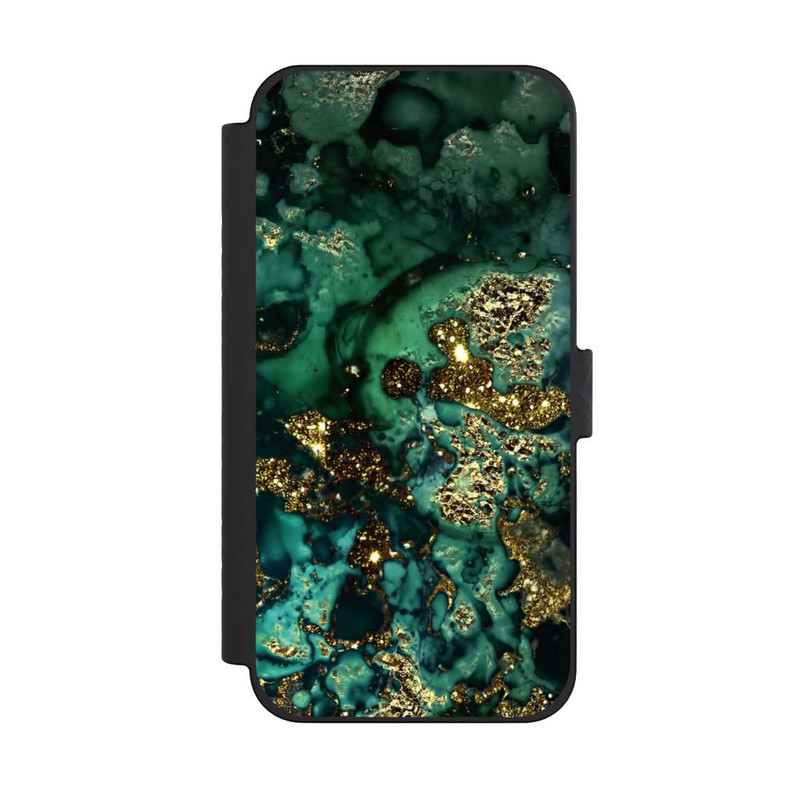 iPhone 15 Pro Max NIVOflip Cyan Glitzer Marmorlook