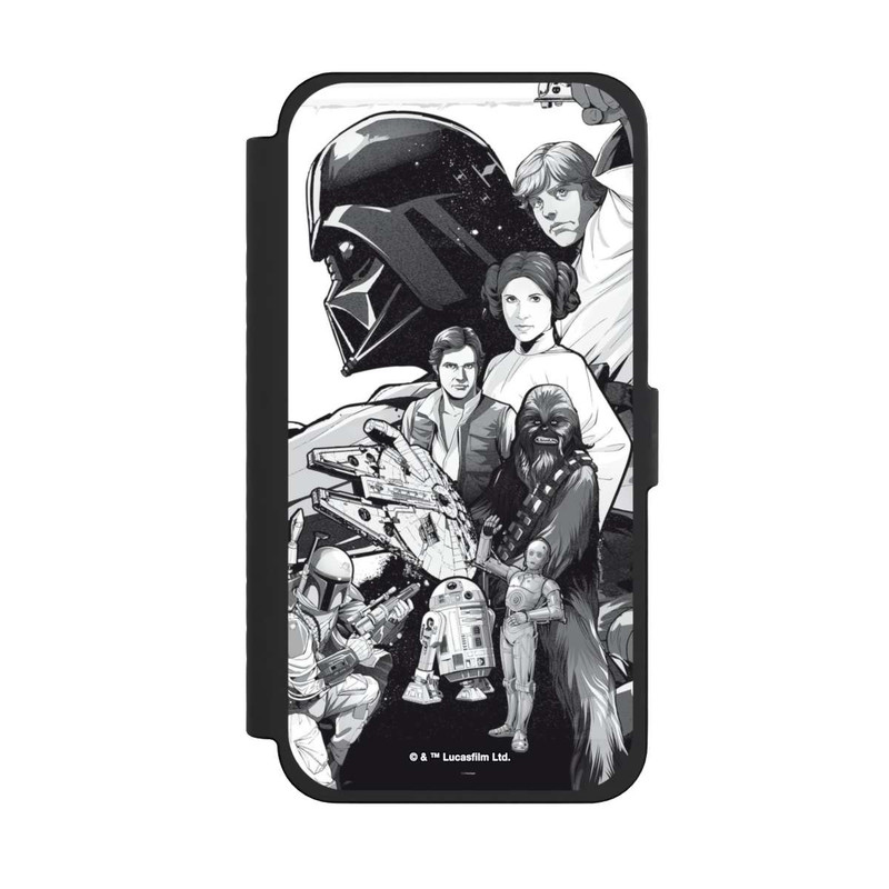 iPhone 15 Pro Max NIVOflip StarWars Charaktere - Schwarz-Weiß