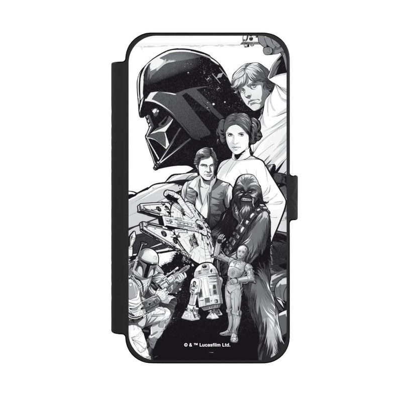 iPhone 15 Pro Max NIVOflip Personnages StarWars - Noir et Blanc