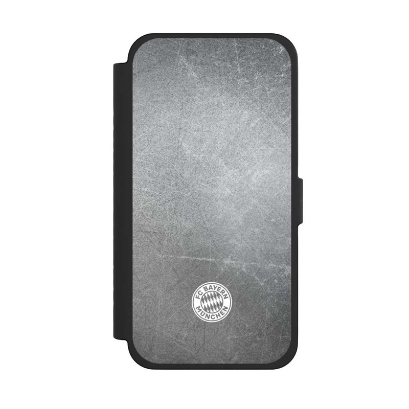 iPhone 15 Pro Max NIVOflip Classic FCB Logo Small - White on Metal Look