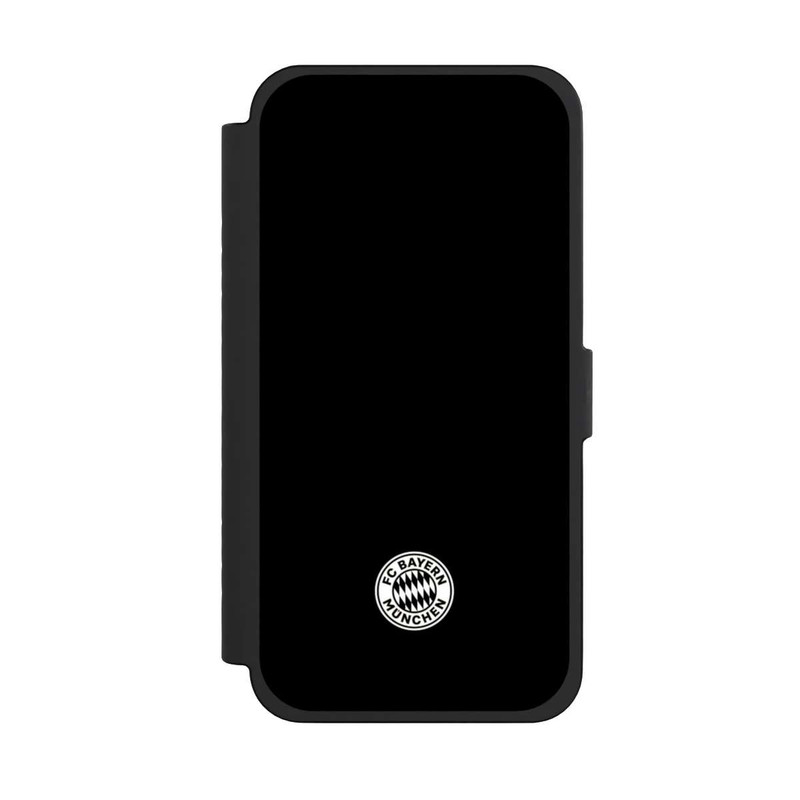 iPhone 15 Pro Max NIVOflip Klassisches FCB Logo Klein - Weiß auf Schwarz