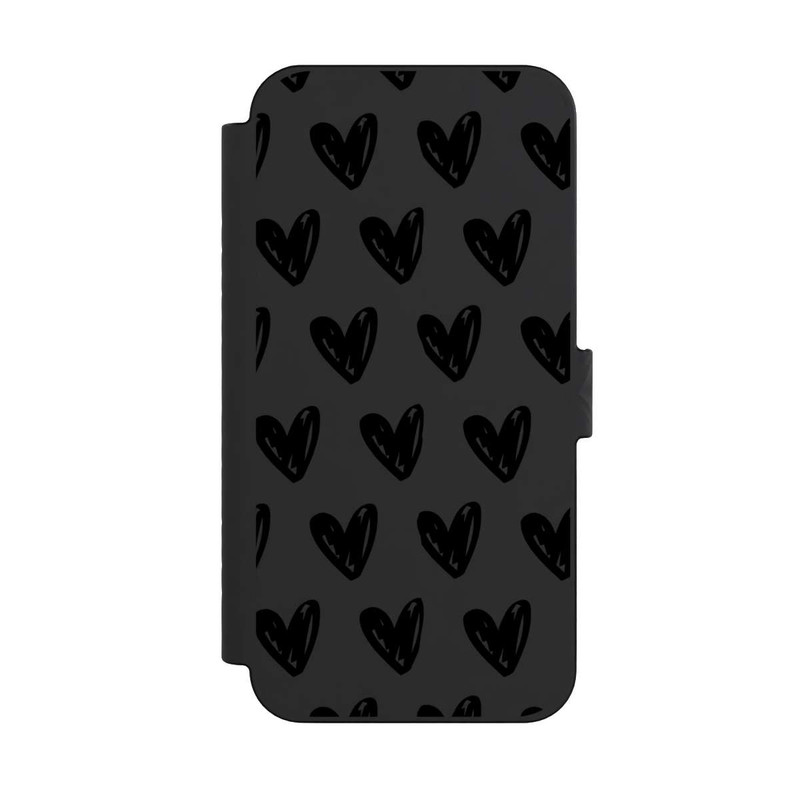 iPhone 15 Pro Max NIVOflip Herzen Schwarz ohne Hintergrund