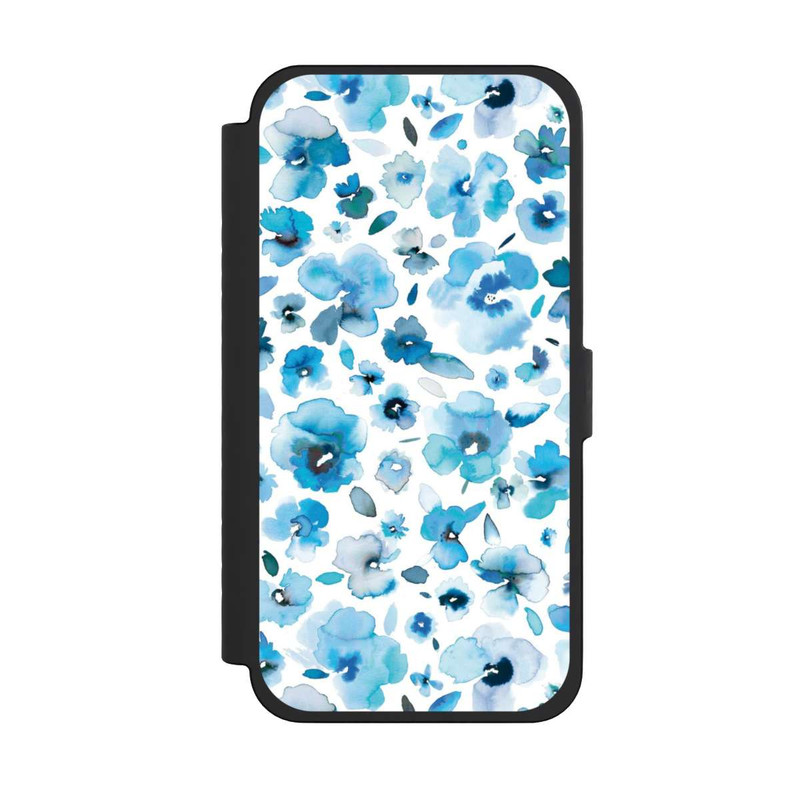 iPhone 15 Pro Max NIVOflip Fleurs tropicales bleues