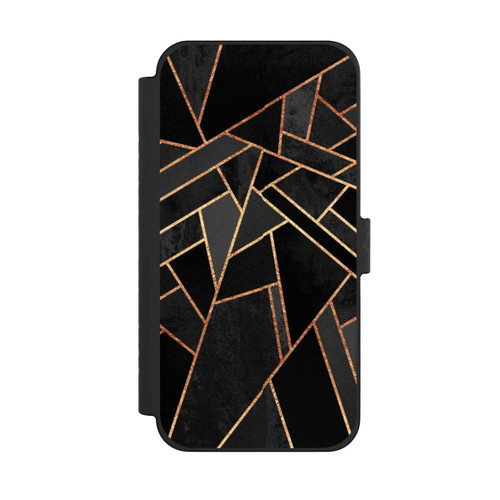 Apple iPhone 15 Pro Max NIVOflip Schwarze Nacht Gold Druck
