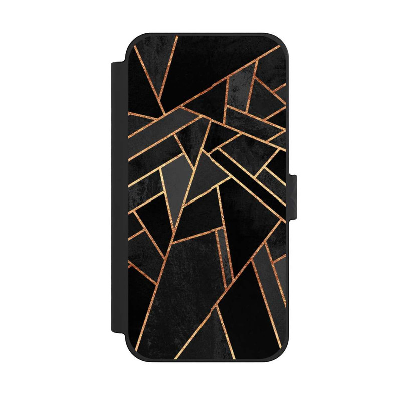 iPhone 15 Pro Max NIVOflip Schwarze Nacht Gold Druck