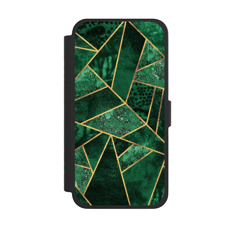 iPhone 15 Pro Max NIVOflip Tief Smaragdgrün Golddruck