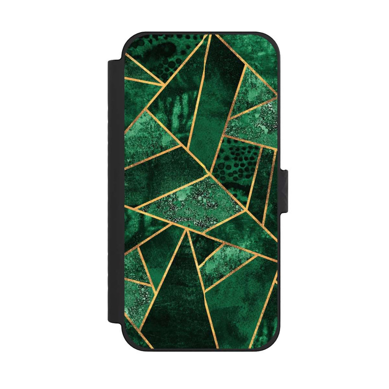 iPhone 15 Pro Max NIVOflip Tief Smaragdgrün Golddruck