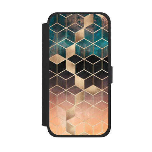 Apple iPhone 15 Pro Max NIVOflip Ombre Traum Würfel Gold Druck