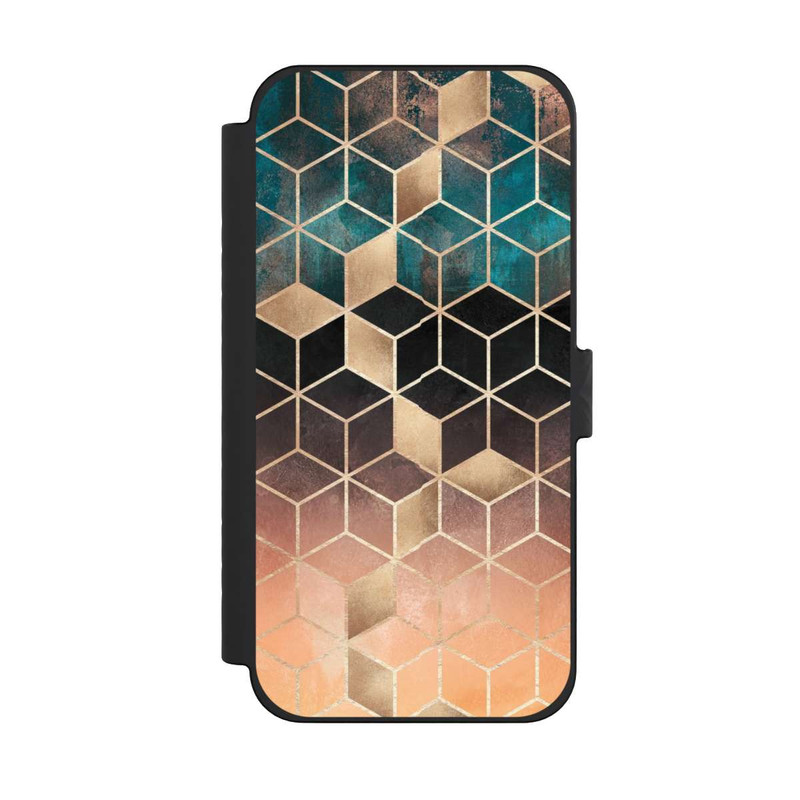 iPhone 15 Pro Max NIVOflip Cubes de rêve imprimé doré