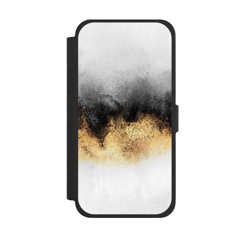 iPhone 15 Pro Max NIVOflip Grauer Himmelstaub Golddruck