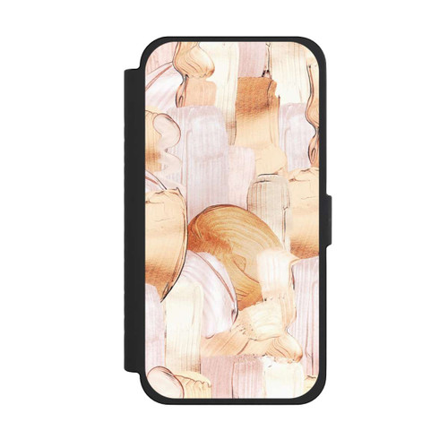 Apple iPhone 15 Pro Max NIVOflip White/Gold Brush Pattern