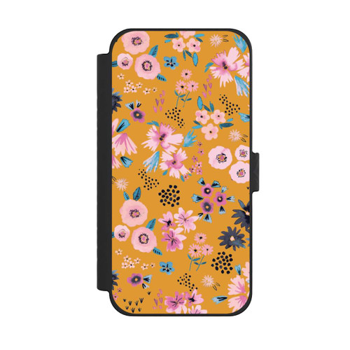 Apple iPhone 15 Pro Max NIVOflip Petites Fleurs Jaune Moutarde