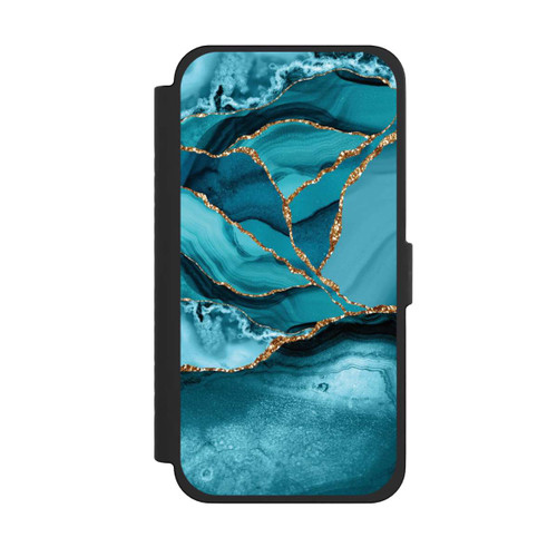 Apple iPhone 15 Pro Max NIVOflip Eisblaue Marmor Landschaft