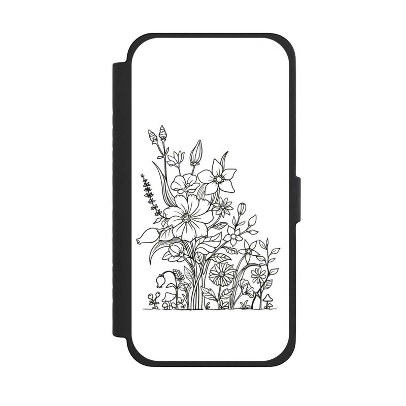 iPhone 15 Pro Max NIVOflip Flowers Line Art