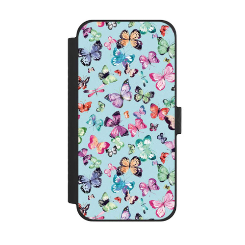 Apple iPhone 15 Pro Max NIVOflip Schmetterlinge rosa orange blau