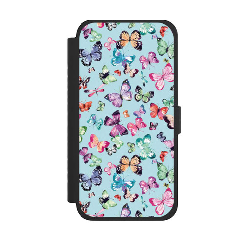 Apple iPhone 15 Pro Max NIVOflip Butterflies Pink Orange Blue