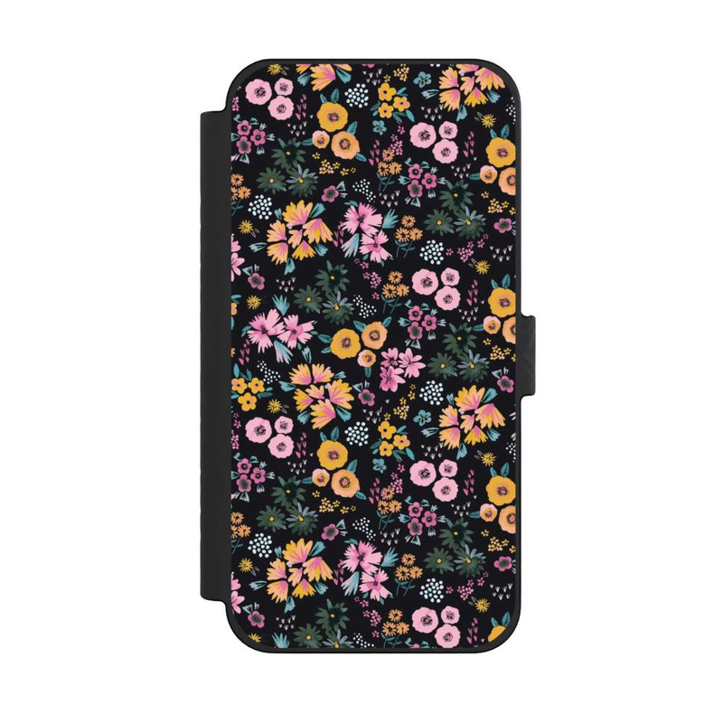 iPhone 15 Pro Max NIVOflip Petites Fleurs colorées Noir 2