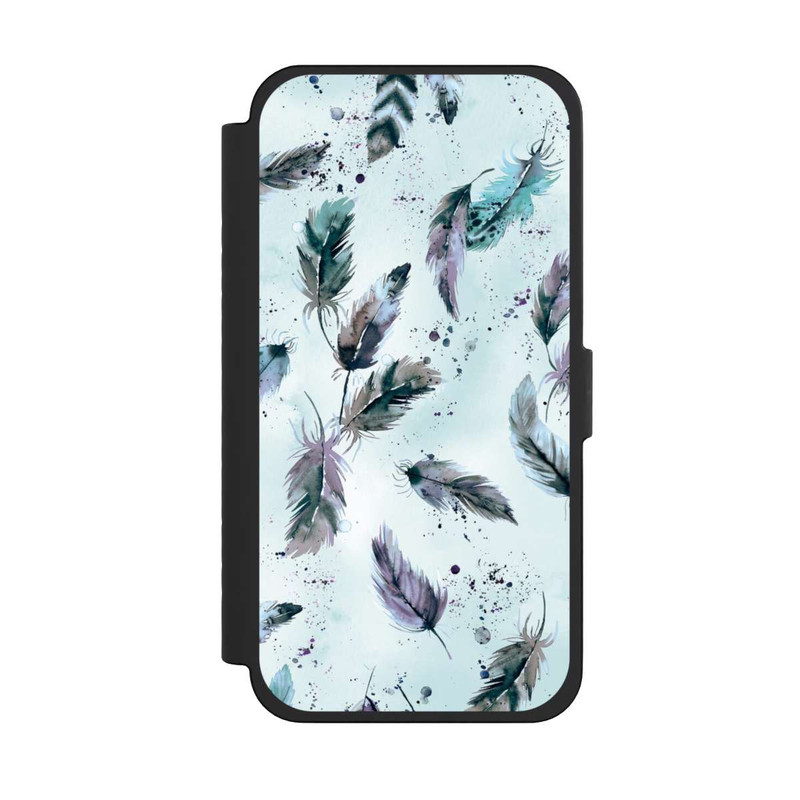 iPhone 15 Pro Max NIVOflip Plumes Magiques Bleu Doux