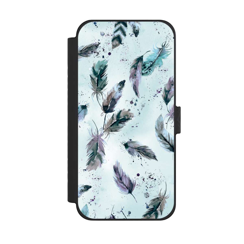 iPhone 15 Pro Max NIVOflip Plumes Magiques Bleu Doux