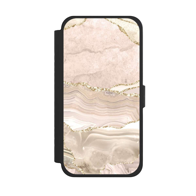 iPhone 15 Pro Max NIVOflip Rayures marbrées or rose