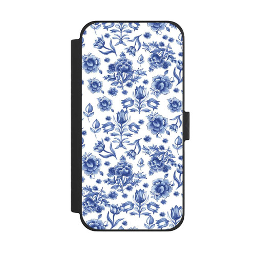 Apple iPhone 15 Pro Max NIVOflip Blaues Blumenmuster
