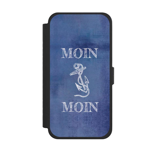 Apple iPhone 15 Pro Max NIVOflip Moin Anker grunge blau